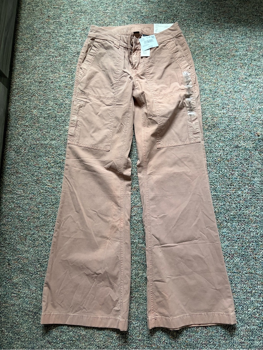 American Eagle Outfitters Wide-Leg Cargo Pants in Taupe